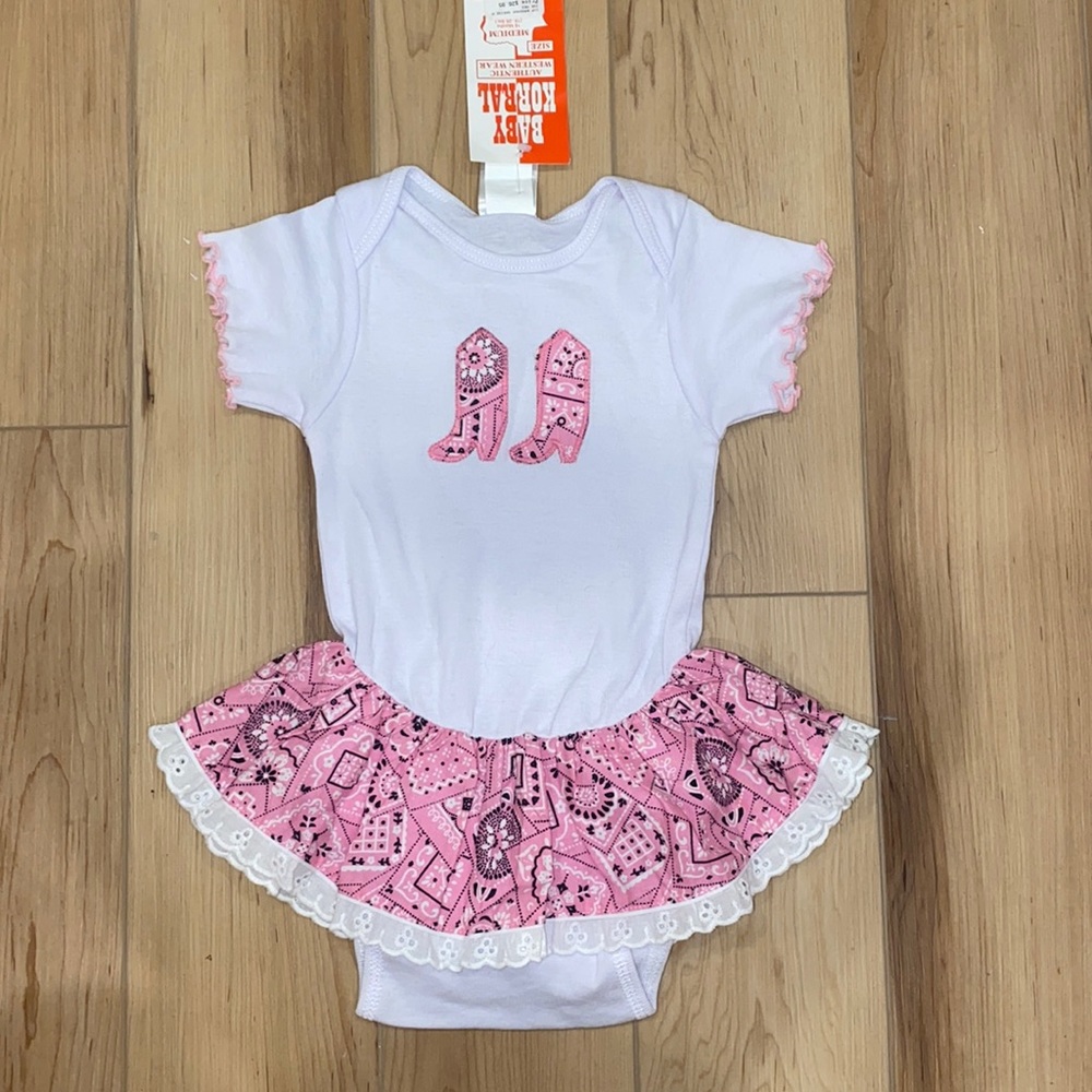 Cowgirl bandana baby girl dress